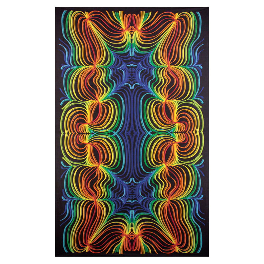 3D Rainbow Ripple Tapestry 60x90" by Sunshine Joy